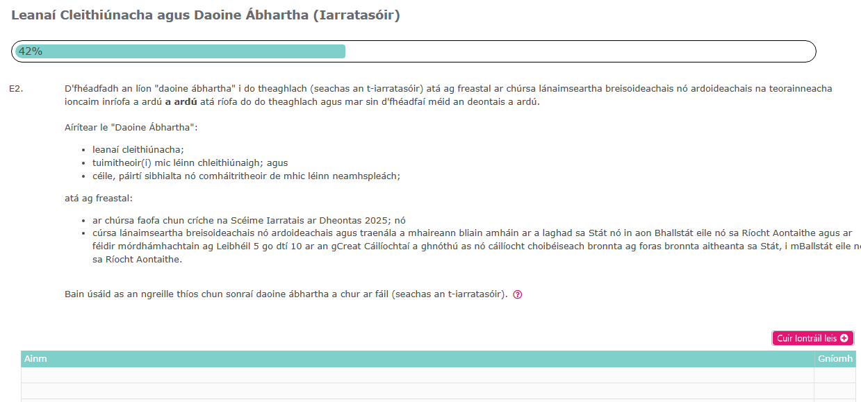 Image of Daoine Ábhartha Relavlent Person E2 screen
